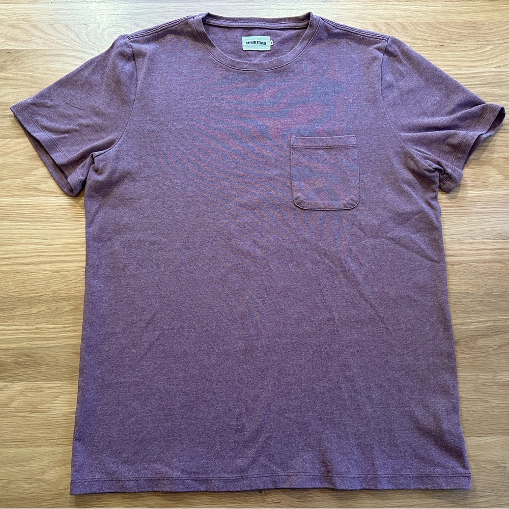Taylor Stitch Heavy Bag Tee L 42 Burgundy